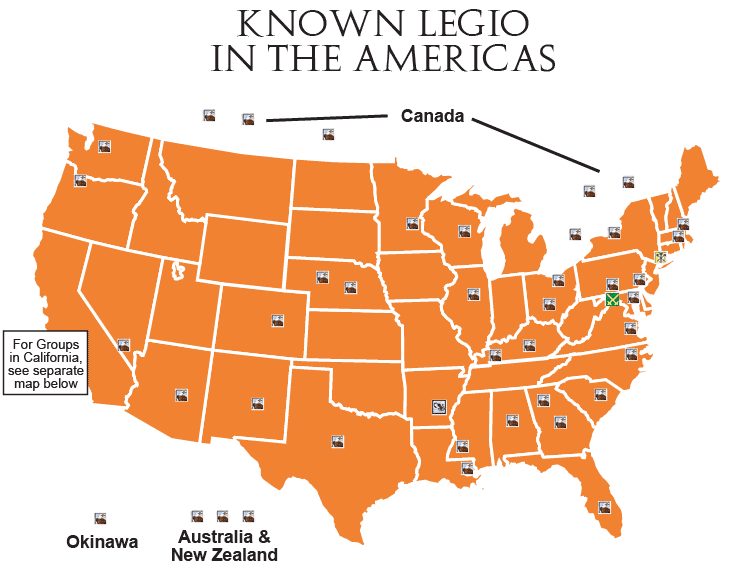 US? Map showing Legios by location