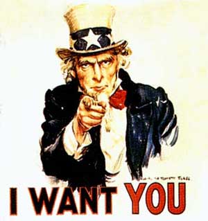 I want you! WWI Uncle Sam recruiting poster! Dougboys