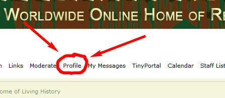 profile button