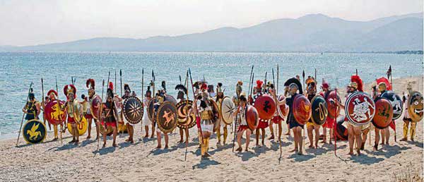 Roman reenactors at Marathon